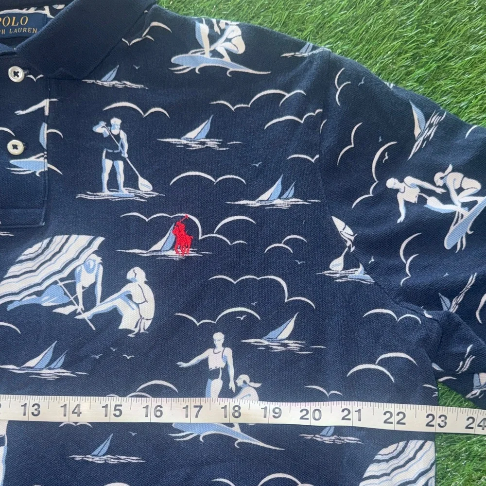 Ralph Lauren Dark Blue Polo with Nautical Design